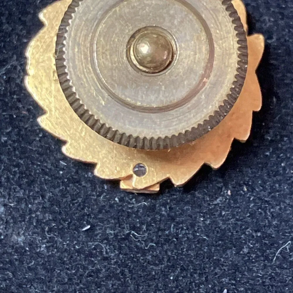 Vintage 10K Yellow Gold Two Diamond Philco Tech Rep Employee Lapel Button Pin